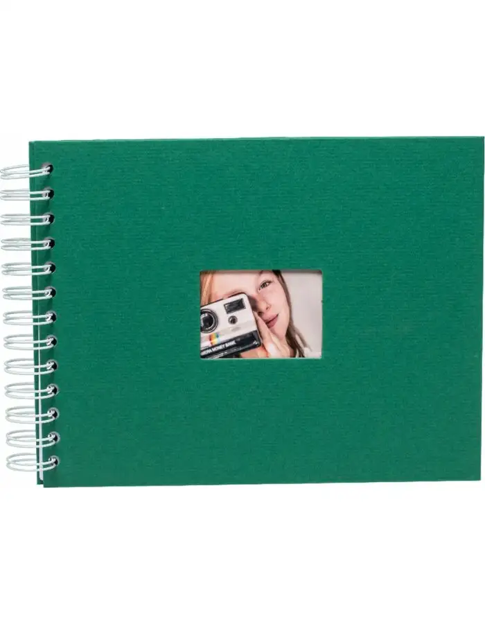 HNFD Spiralalbum BULDANA tannengrün 23x17 cm 40 weiße Seiten