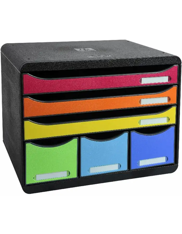 Iderama 306798D Schubladenbox STOREBOX 6 offene Schubladen Regenbogen