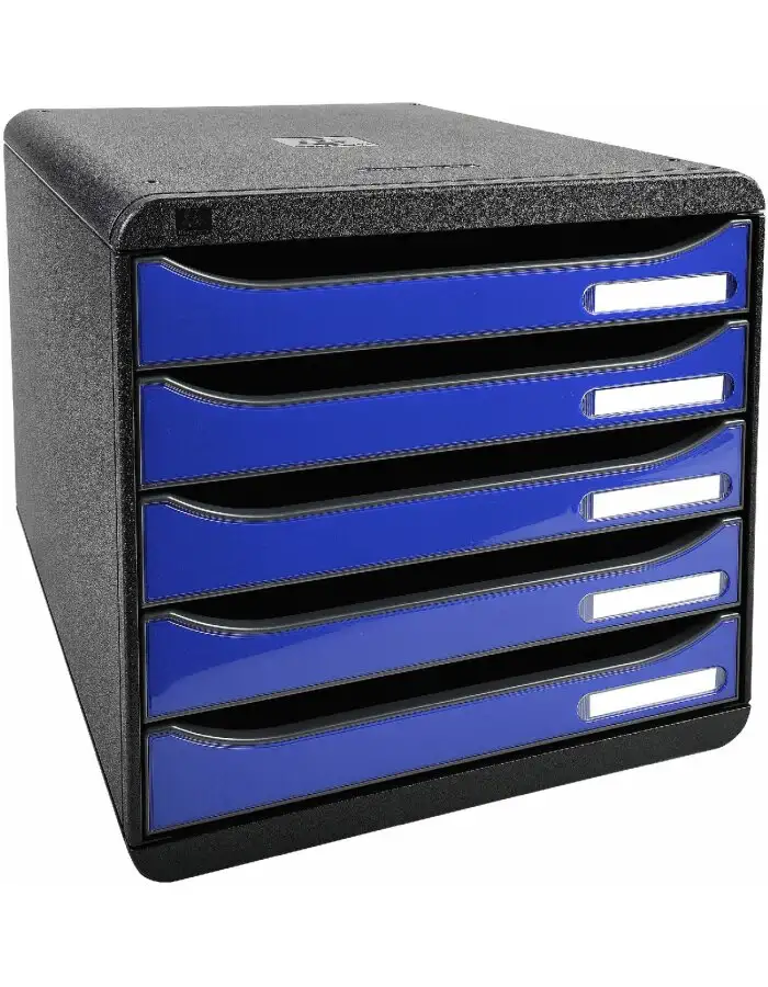 Iderama 3097203D Schubladenbox Big Box Plus 5 offene Schubladen Königsblau