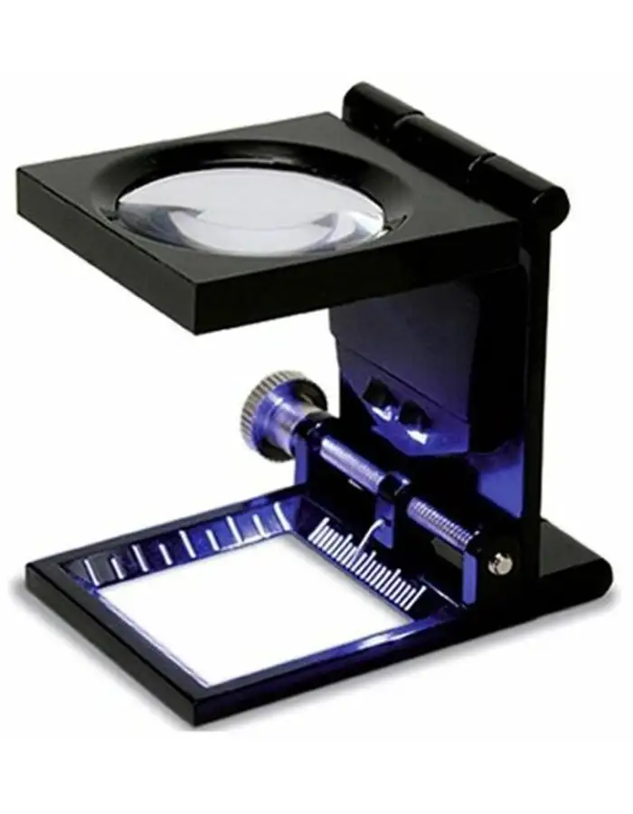 Konus Fadenzähler 6x LED-Licht Vergrößerungsglas Lupe Schwarz