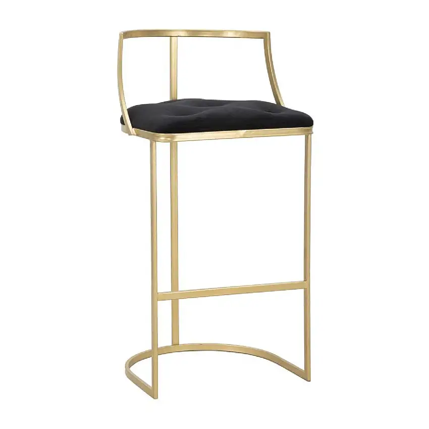 Mauro Ferretti Barhocker Istanbul Ø 45x90 cm gold schwarz