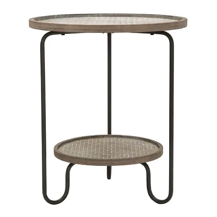 Mauro Ferretti Beistelltisch Arex Ø 48x54,5 cm schwarz braun