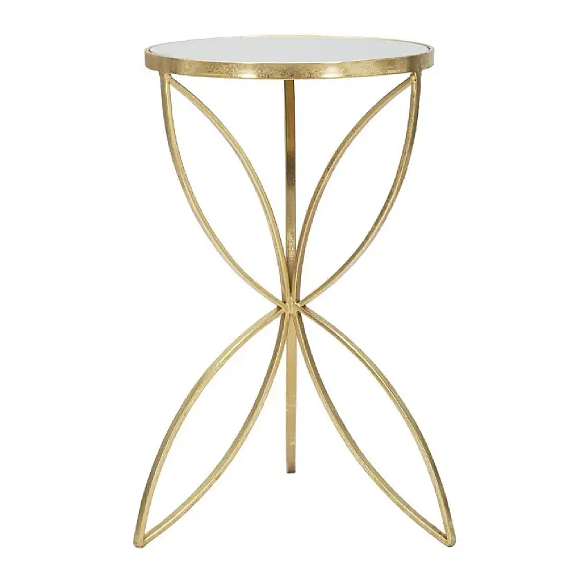 Mauro Ferretti Beistelltisch Schmetterling Ø 35x60 cm gold silber