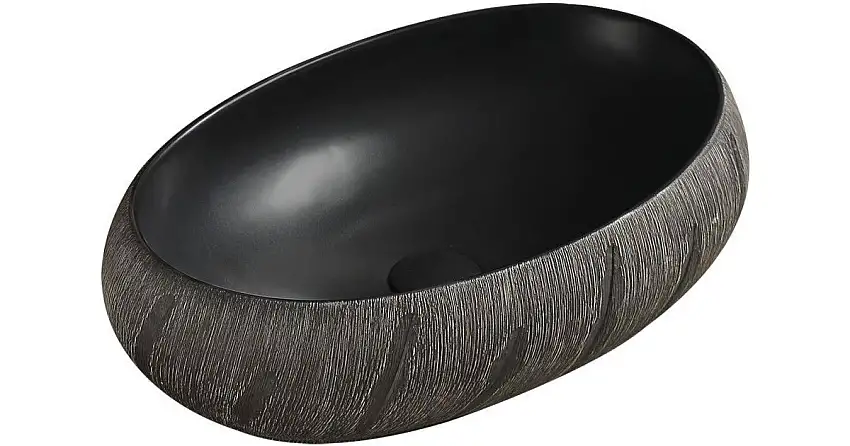 Mexen Abril Aufsatzwaschbecken 58 x 39 cm, schwarz - 22015866