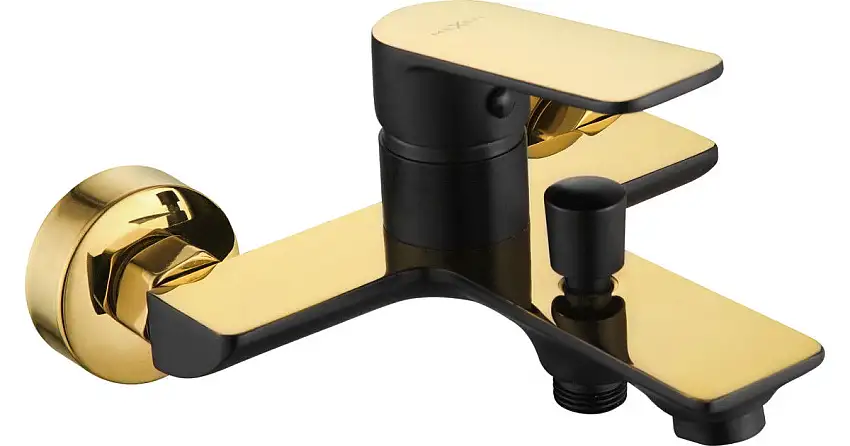 Mexen Alfa Wannenarmatur, schwarz/gold - 745730-75