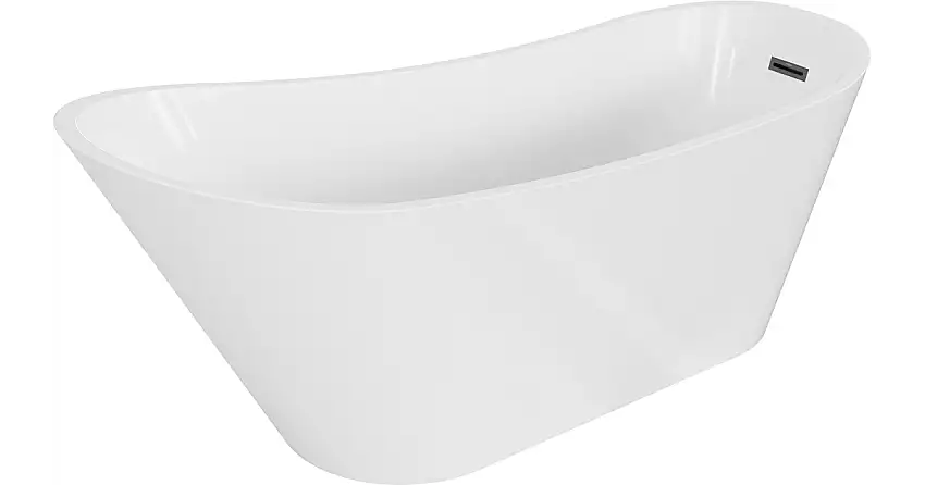 Mexen Alta freistehende Badewanne 170 x 75 cm, weiß, schwarzer Überlauf - 52141707500-70