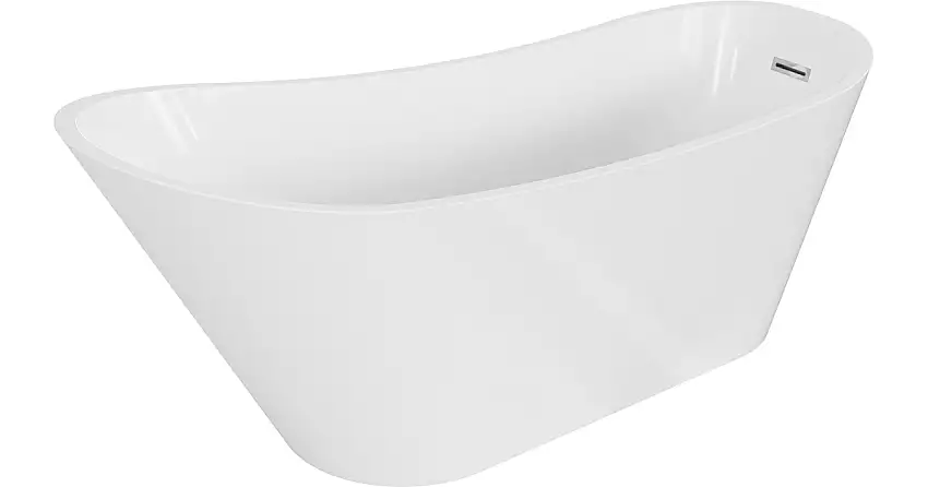 Mexen Alta freistehende Badewanne 170 x 75 cm, weiß, Überlauf chrom - 52141707500-01