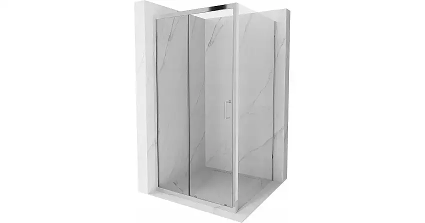 Mexen Apia Duschkabine schiebbar 90 x 90 cm, transparent, chrom - 840-090-090-01-00