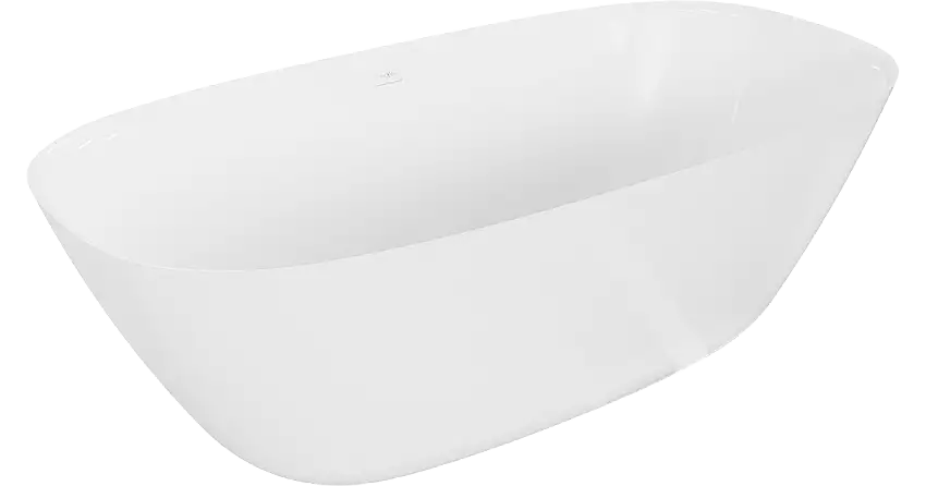 Mexen Como freistehende Badewanne aus Konglomerat 170 x 82 cm, weiß glänzend - 57311708210