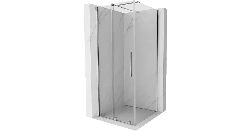Mexen Velar Schiebeduschkabine 90 x 90 cm, transparent, Chrom - 871-090-090-01-01