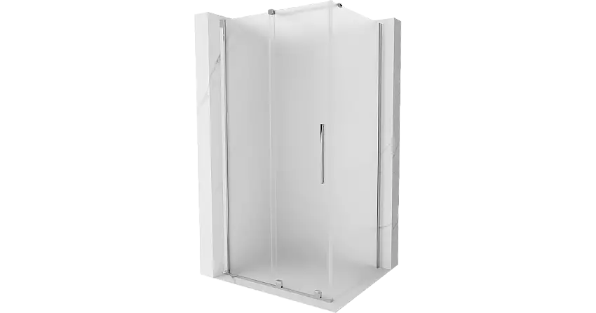 Mexen Velar Schiebetür-Duschkabine 120 x 70 cm, mattiert, Chrom - 871-120-070-31-01