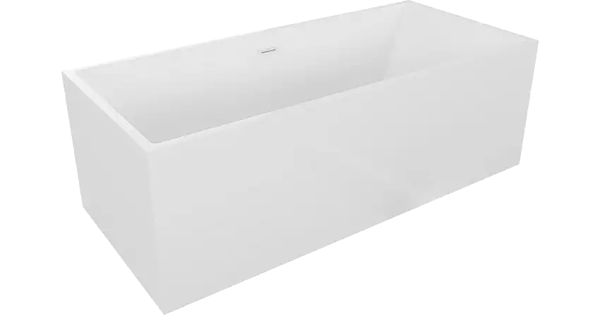 Mexen Vigo freistehende Badewanne 178,5 x 80 cm, weiß, weißer Überlauf - 51251788000-20