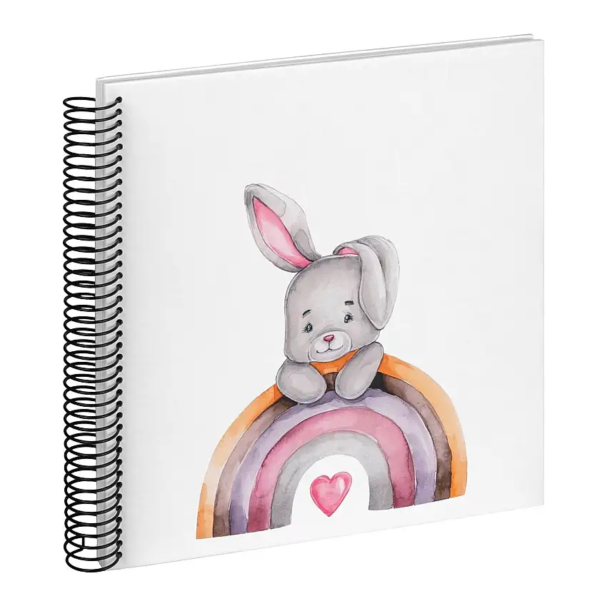 Walther Babyalbum Spiralalbum Hase Malin 25x25 cm 40 weiße Seiten