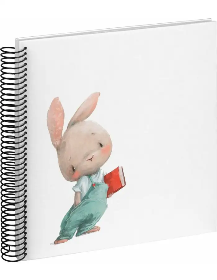 Walther Babyalbum Spiralalbum Hase Nosey 25x25 cm 40 weiße Seiten