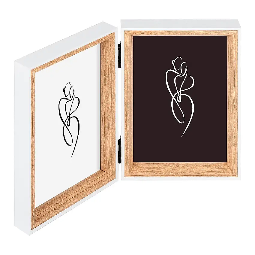 Walther NW215P Doppelrahmen Silhouette Buche 10x15 cm Holz zum Stellen Hängen