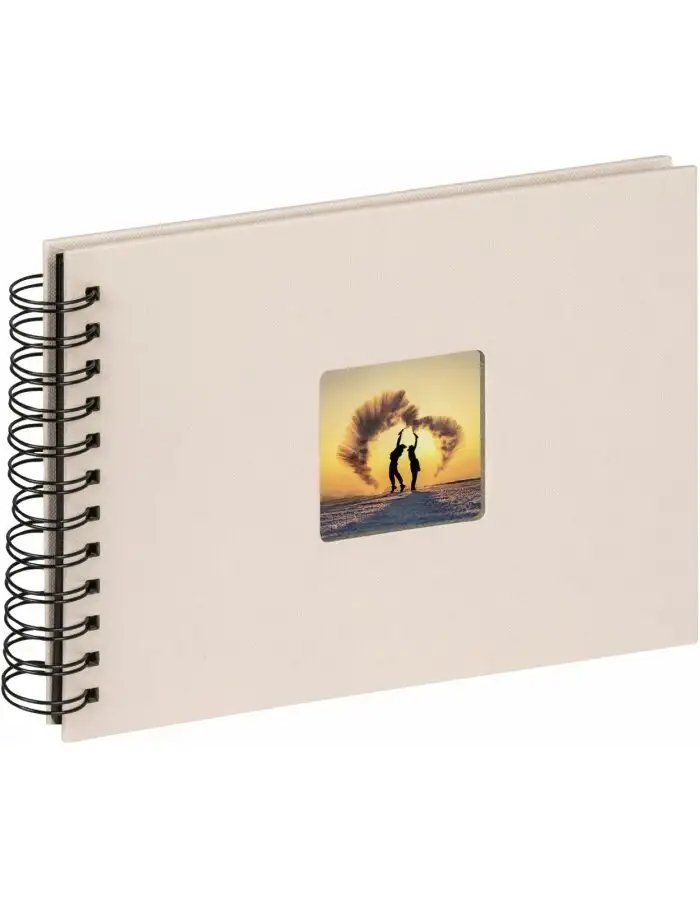 Walther Spiralalbum Fun chamois 23x17 cm 40 schwarze Seiten