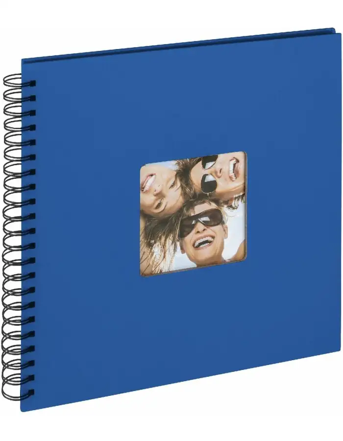Walther Spiralalbum Fun Royalblau 30x30 cm 50 Seiten Schwarz Fotokarton