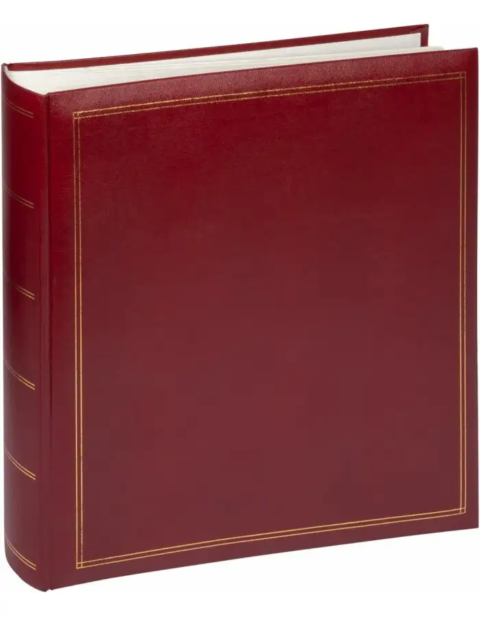 Walther XL Selbstklebealbum Monza rot 33x34 cm 100 Seiten Kunstledereinband
