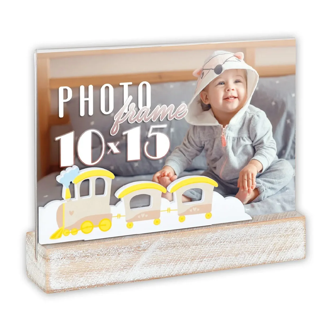 ZEP Acryl und Holz Bilderrahmen Daniele Horizontal 10x15 cm mit Zug-Deko