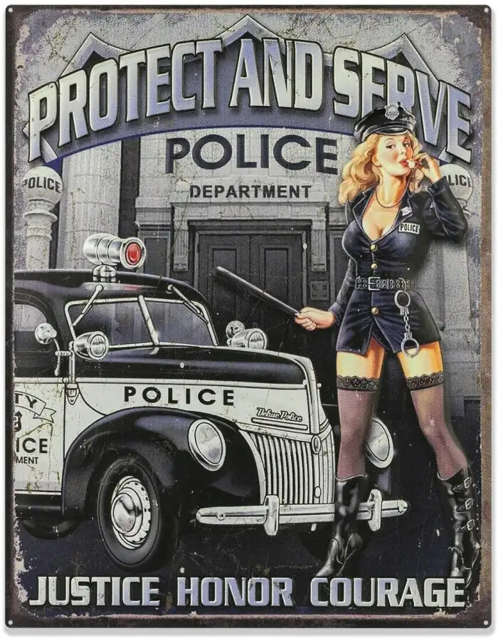 ZEP Blechschild POLICE 35x45 cm Protect and Serve
