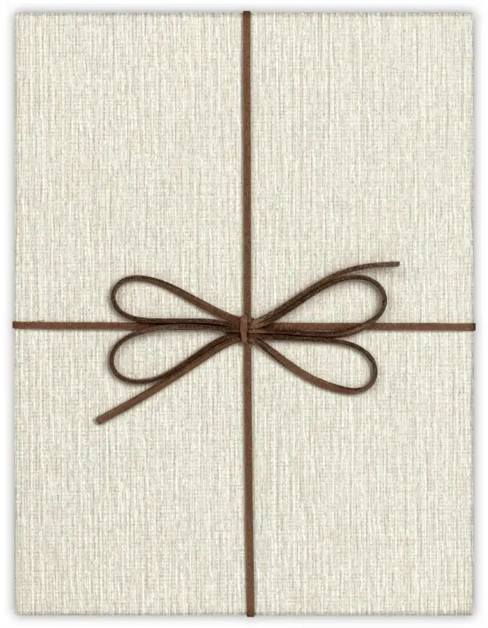 ZEP Box Piacenza A 26x26x4 cm Papier Geschenkkiste mit Schleife Braun