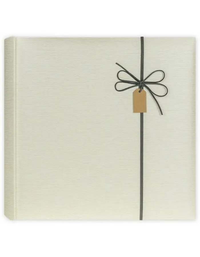 ZEP Fotoalbum Lipsia B 32x32 cm 100 weiße Seiten Zierschleife Papiereinband