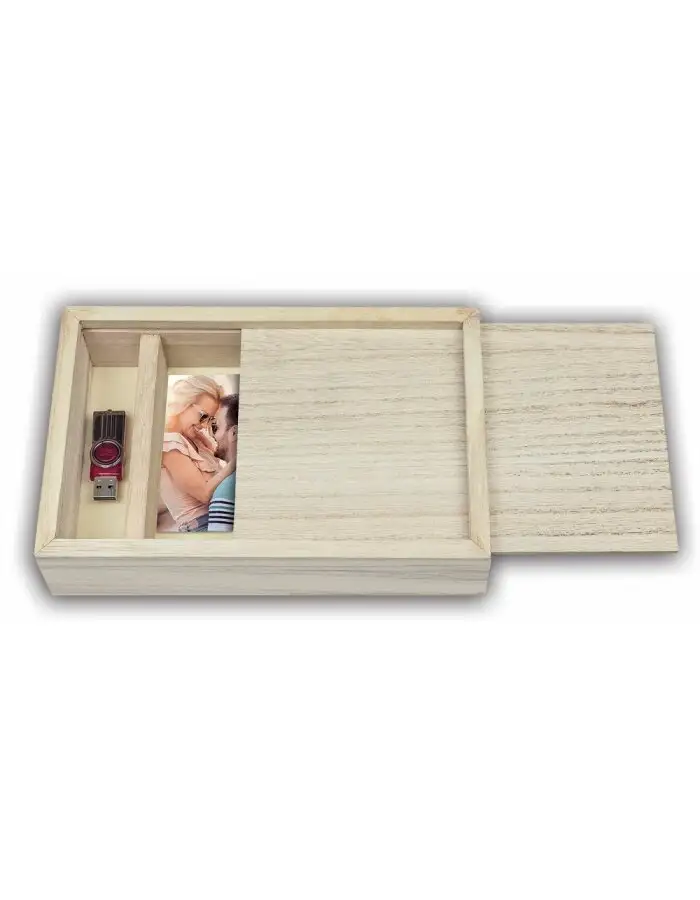 ZEP Holz-Fotobox braun USB Fotos 10x15 13x18 15x20 cm in 3 Größen