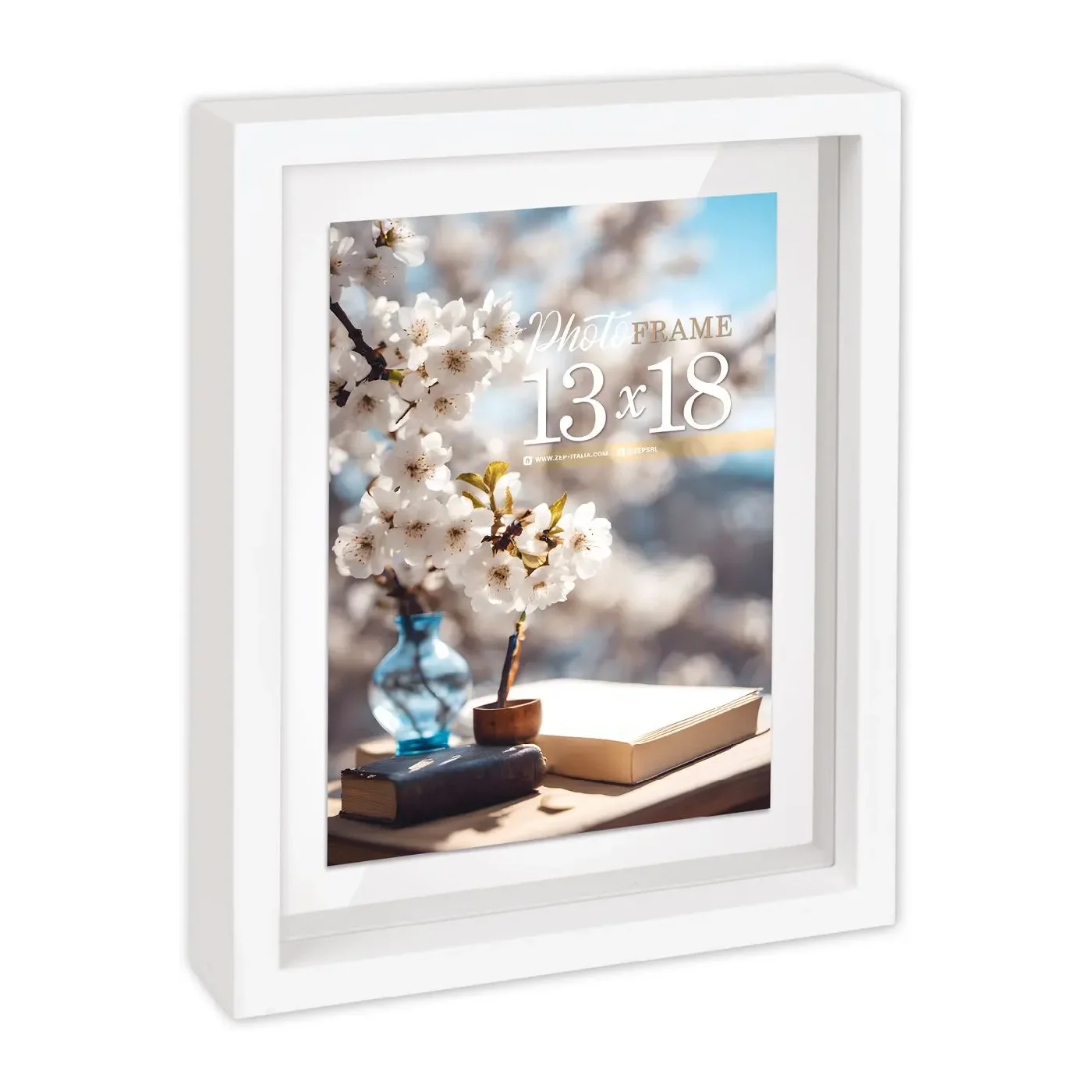 ZEP Vittel Weiß Doppelrahmen Holz 15x20 cm beidseitig nutzbar