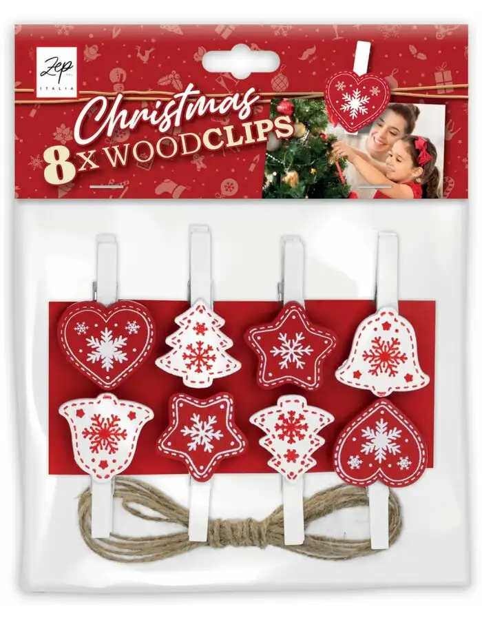 ZEP Weihnachts-Fotogirlande rot 2 Meter 8 Fotos