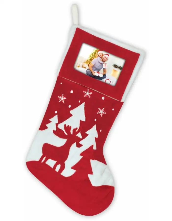 ZEP Weihnachts-Socke TT23 mit Foto-Einschub 10x15 cm Höhe 46 cm