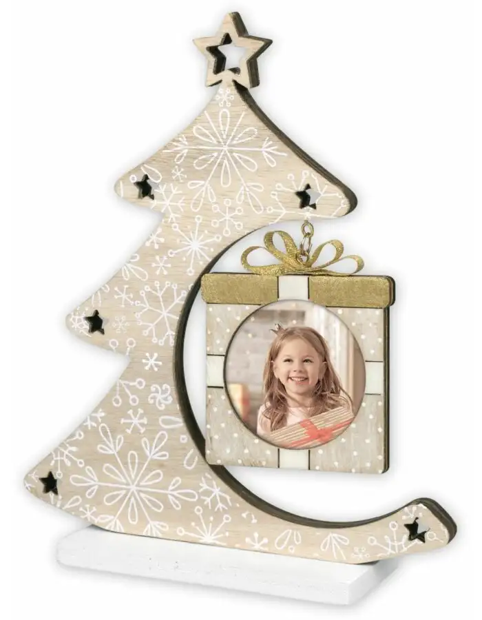 ZEP Weihnachtsbaum Bilderrahmen Nestor braun 6x6 cm 16x4,5x19 cm