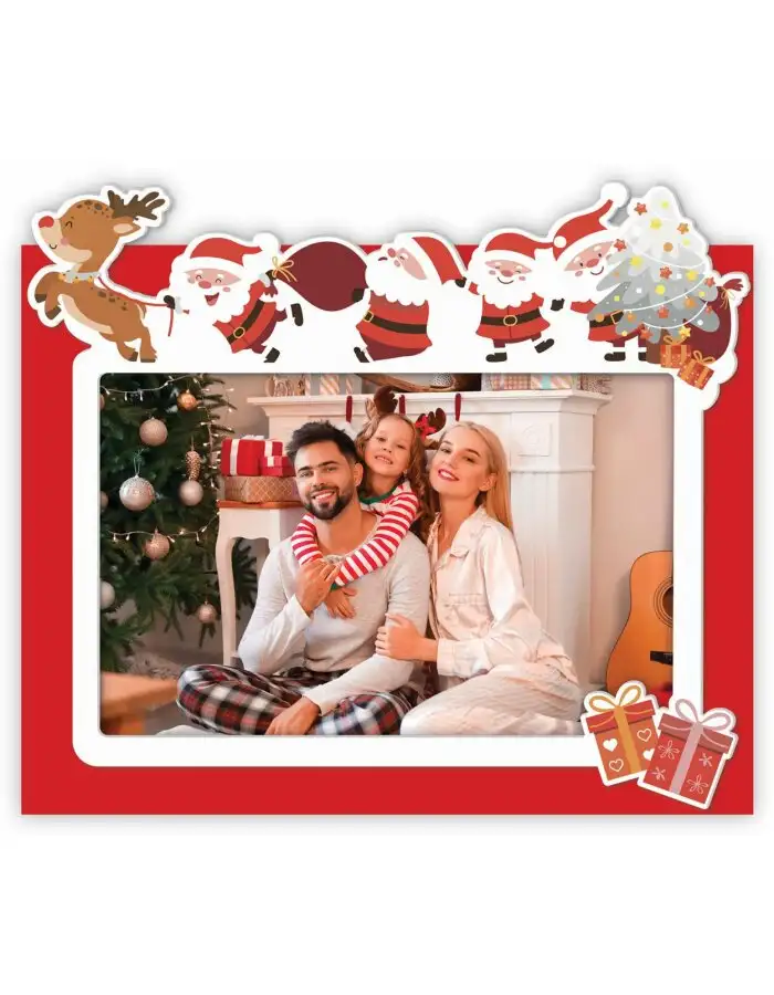 ZEP ZT2946 Cortina 10x15 cm Bilderrahmen Holz Rot Weihnachtsdesign