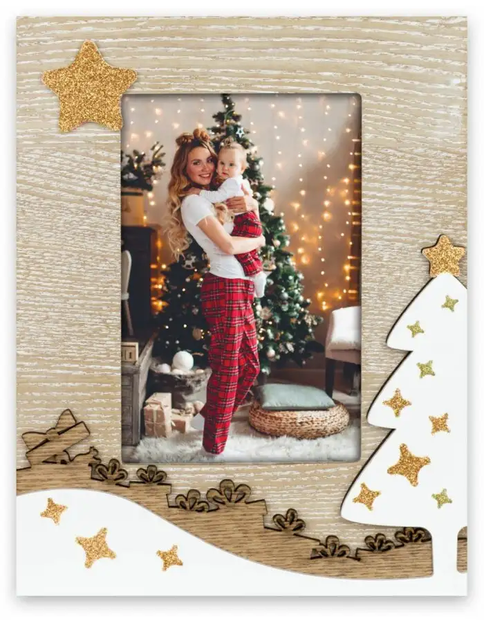 ZEP ZT3446 Sestriere Holz Bilderrahmen 10x15 cm Weihnachten Gold