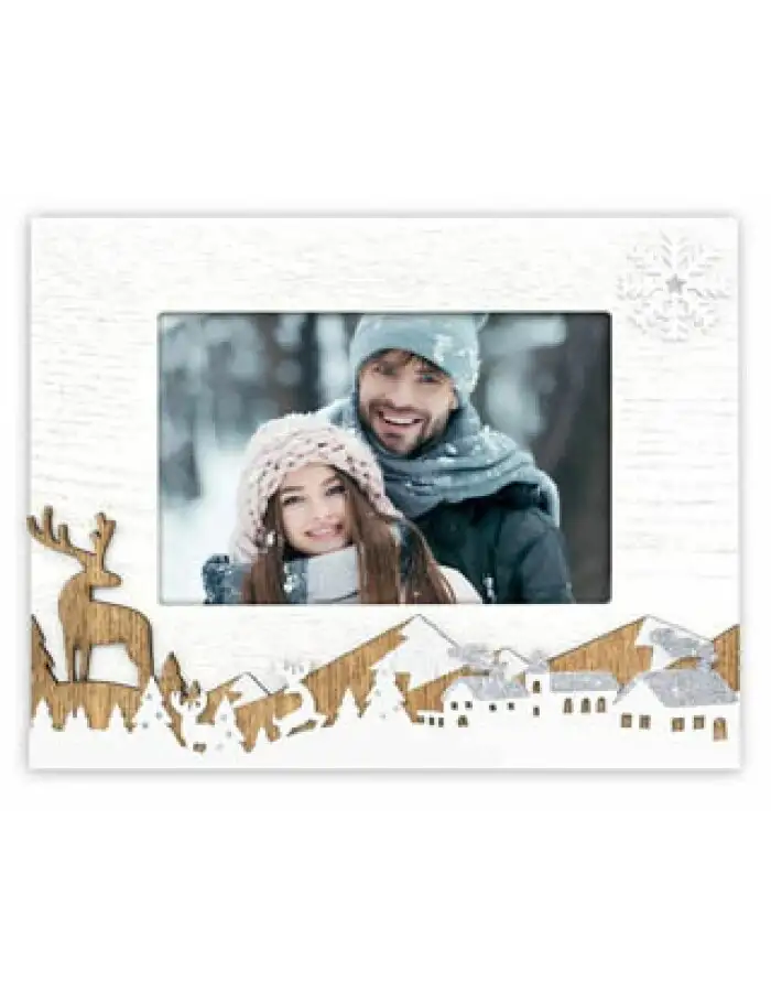 ZEP ZT4146 Zermatt Holz-Bilderrahmen Weiß Braun 10x15 cm