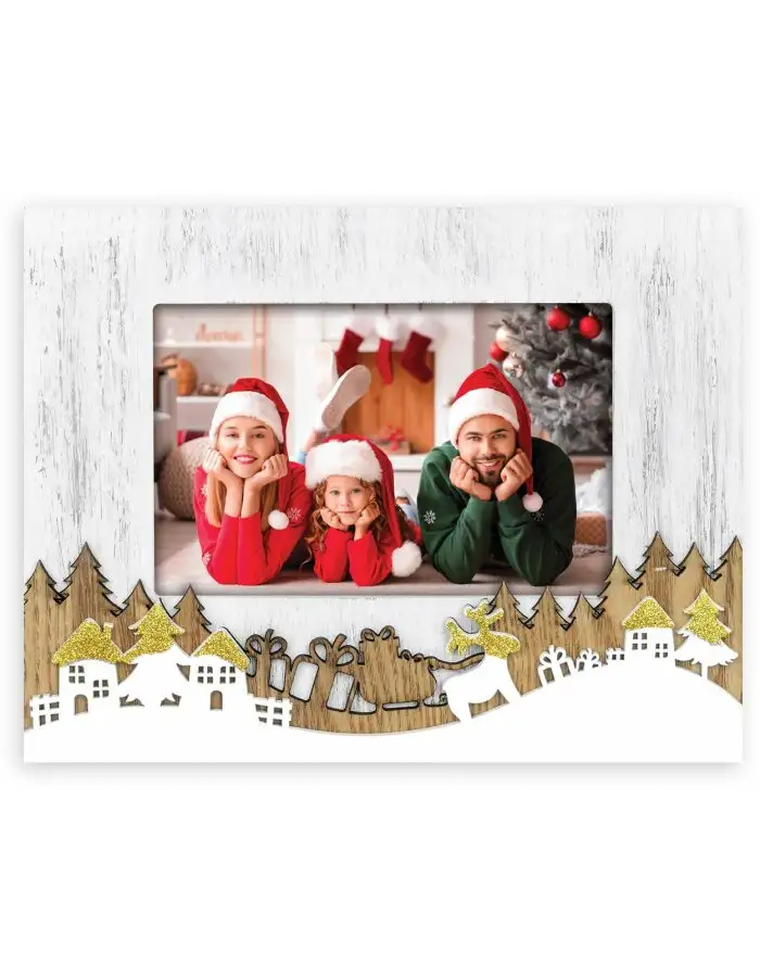 ZEP ZT5446 Odles Holz Bilderrahmen Weiß Braun 10x15 cm