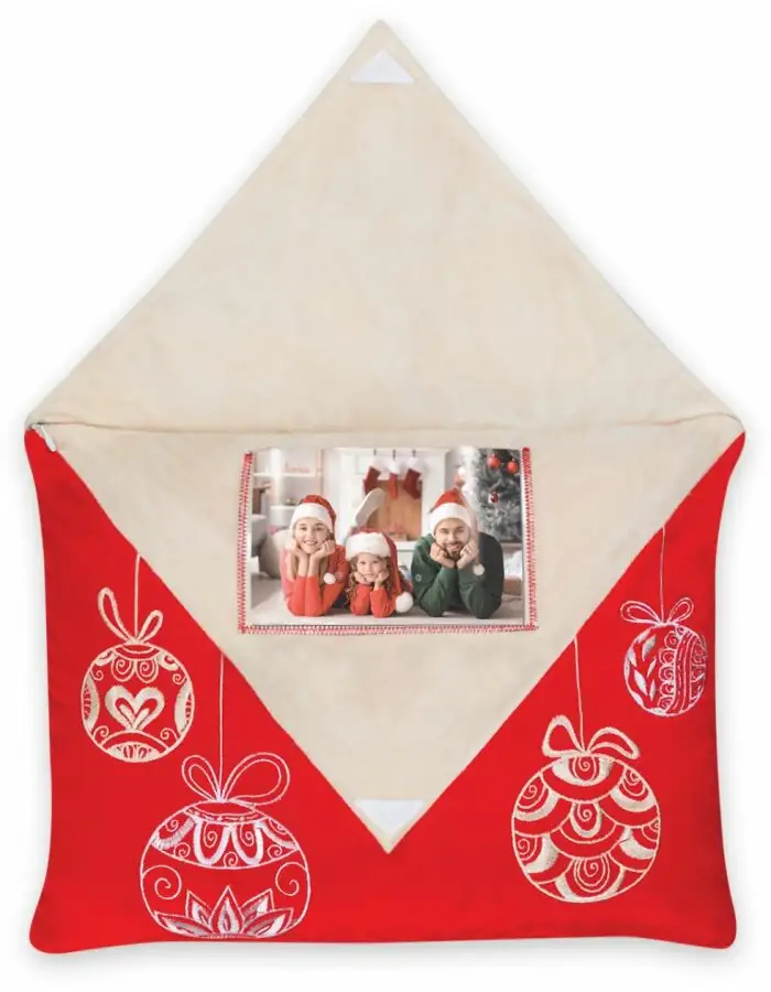 ZEP ZZY35 Neve Bilderrahmen Kissen Rot Beige 10x15 cm